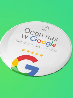 Button NFC Oceń nas na Google