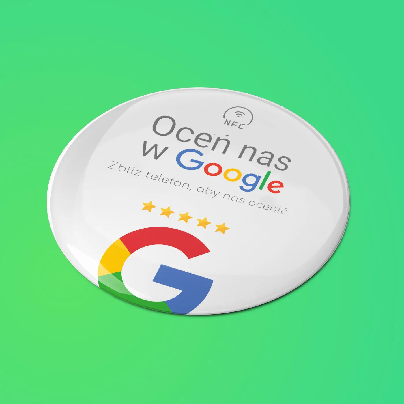 Button NFC Oceń nas na Google