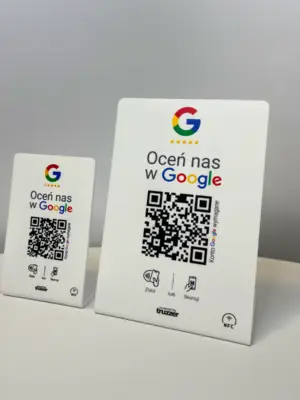 Stand NFC Personalizowany Oceń nas na Google Duży