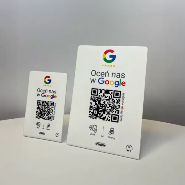 Stand NFC Personalizowany Oceń nas na Google Duży