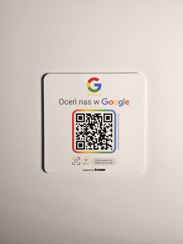 Tabliczka QR + NFC Oceń nas na Google - obrazek 4