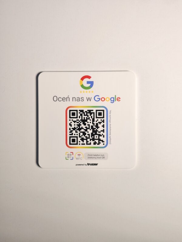 Tabliczka QR + NFC Oceń nas na Google - obrazek 3