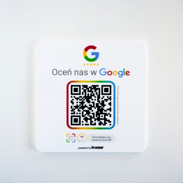 Tabliczka QR + NFC Oceń nas na Google