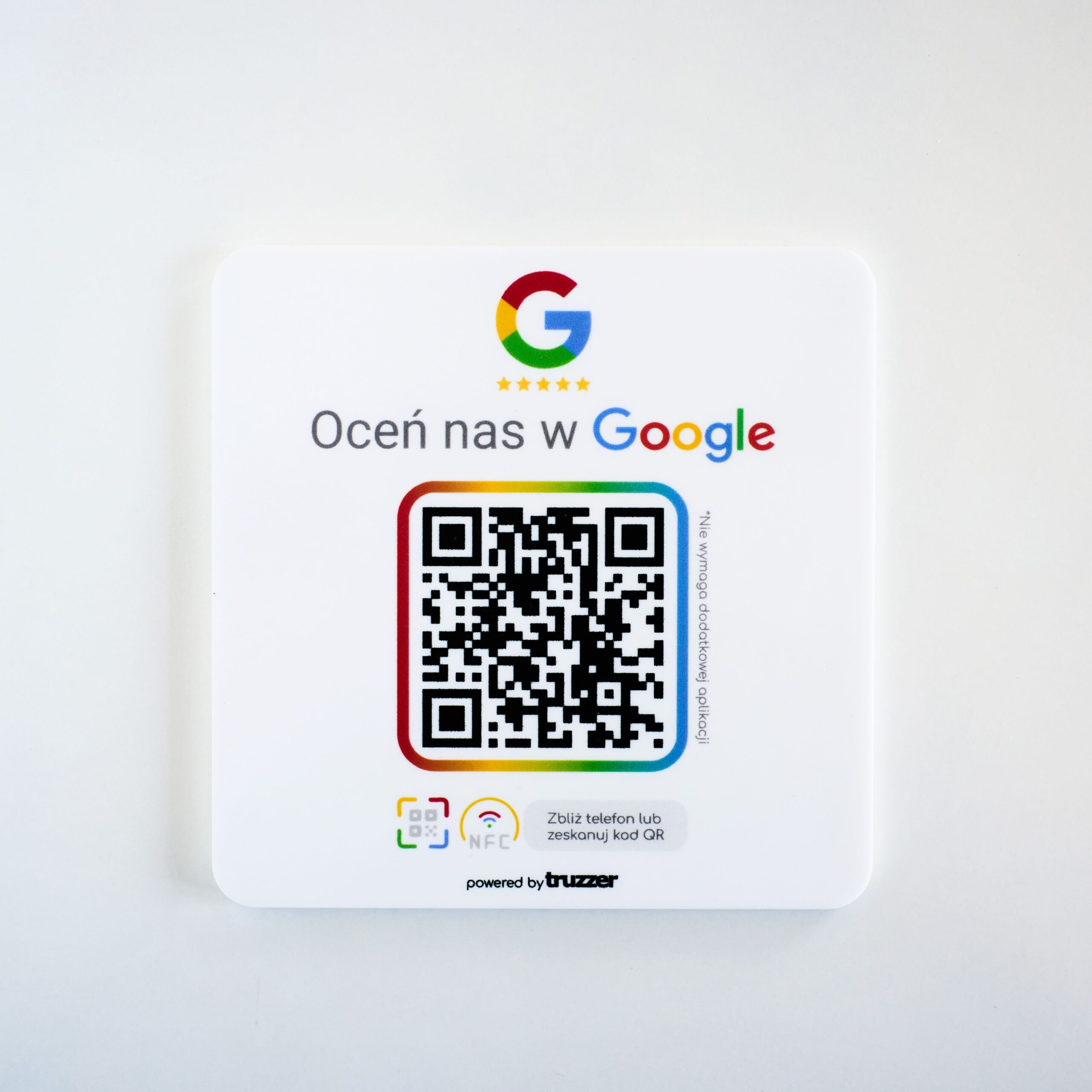 Tabliczka QR + NFC Oceń nas na Google