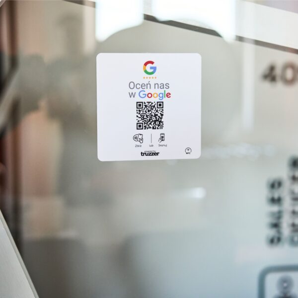 Naklejka QR + NFC Oceń nas na Google kwadratowa - obrazek 2
